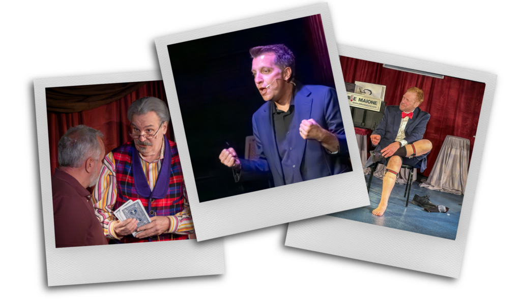 snapshots of David, Bob and Mike
